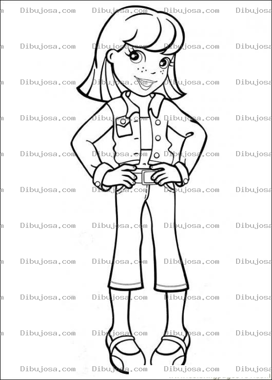 Dibujo para colorear Dibujo De Nina Coqueta Para Pintar Y Colorear