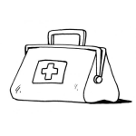 Dibujo para colorear Maletin De Doctor Para Colorear