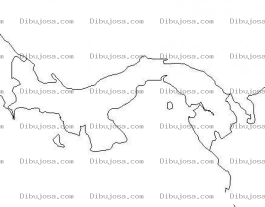 Dibujo para colorear Mapa De Panama