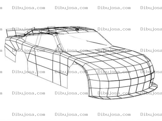 Dibujo para colorear Carro En Autocad Para Pintar Y Colorear