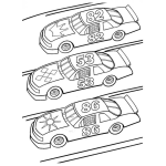 Dibujo para colorear Dibujo De Una Carrera De Carros Para Pintar Y Colorear Competencia De Carros