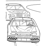 Dibujo para colorear Nascarracing Colorear Carrera De Coches