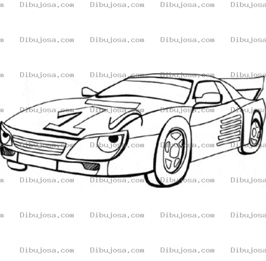 Dibujo para colorear Carro Numero 1 Para Pintar Y Colorear