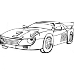 Dibujo para colorear Carro Numero 1 Para Pintar Y Colorear