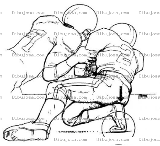 Dibujo para colorear Lesiones Deportivas Dibujo De Quebradura De Pie En Futbol Americano Para Pintar Y Colorear