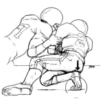 Dibujo para colorear Lesiones Deportivas Dibujo De Quebradura De Pie En Futbol Americano Para Pintar Y Colorear