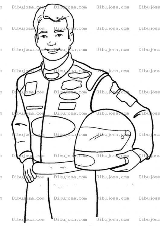 Dibujo para colorear Corredor De Carros Para Colorear