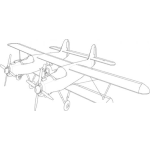 Dibujo para colorear Dibujo De Avion Doble Para Pintar Y Colorear
