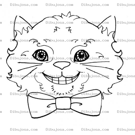 Dibujo para colorear Gato Con Corbatin Para Colorear