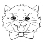 Dibujo para colorear Gato Con Corbatin Para Colorear