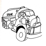 Dibujo para colorear Pipa De Gasolina Dibujo De Un Camion Cisterna De Combustible Para Pintar Y Colorear Camion De Gasolina