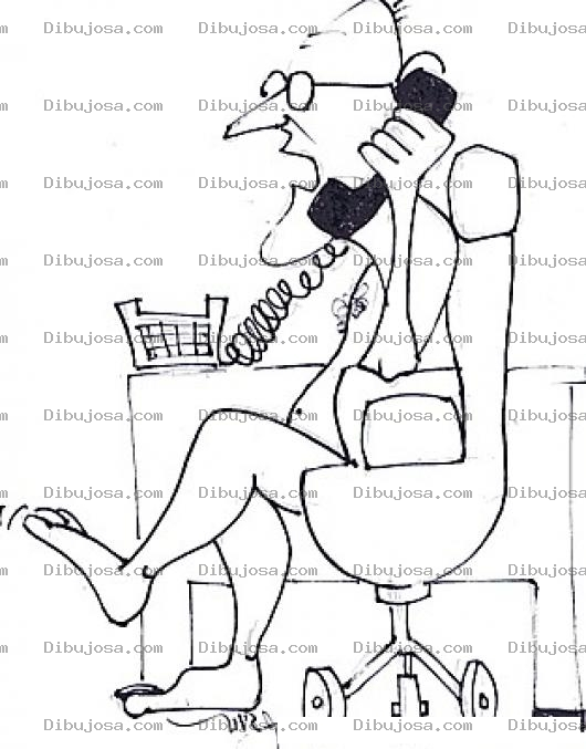 Dibujo para colorear Hombre Sin Ropa Hablando Por Telefono Para Colorear