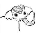 Dibujo para colorear Elefante De India Para Colorear