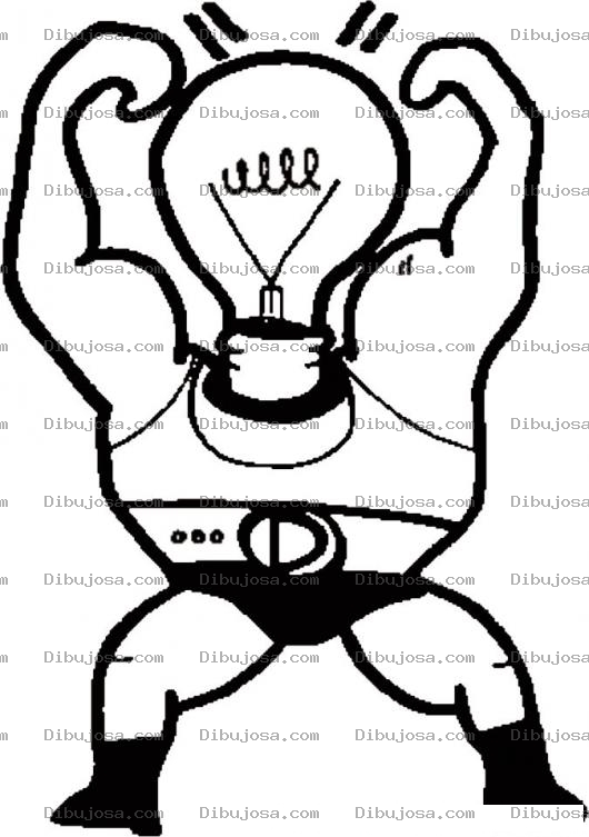 Dibujo para colorear Luzyfuerza Dibujo De Un Bombillo De Luz Fuerte Para Pintar Y Colorear Luzfuerte