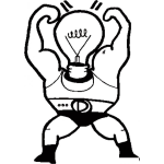 Dibujo para colorear Luzyfuerza Dibujo De Un Bombillo De Luz Fuerte Para Pintar Y Colorear Luzfuerte