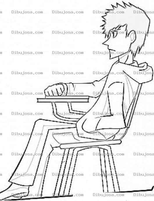 Dibujo para colorear Dibujo De Estudiante Rebelde Para Pintar Y Colorear