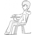 Dibujo para colorear Dibujo De Estudiante Rebelde Para Pintar Y Colorear