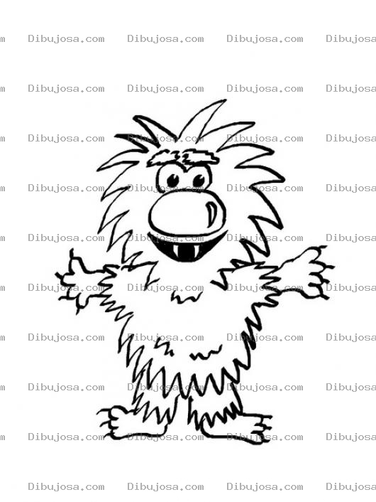 Dibujo para colorear Dibujo De Moustruo Peludo Para Colorear