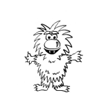 Dibujo para colorear Dibujo De Moustruo Peludo Para Colorear