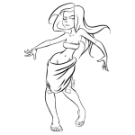 Dibujo para colorear Belly Dance Dibujo De Chica Bailarina Experta En El Baile De Vientre Para Colorear Belly Dancer De Bellydance