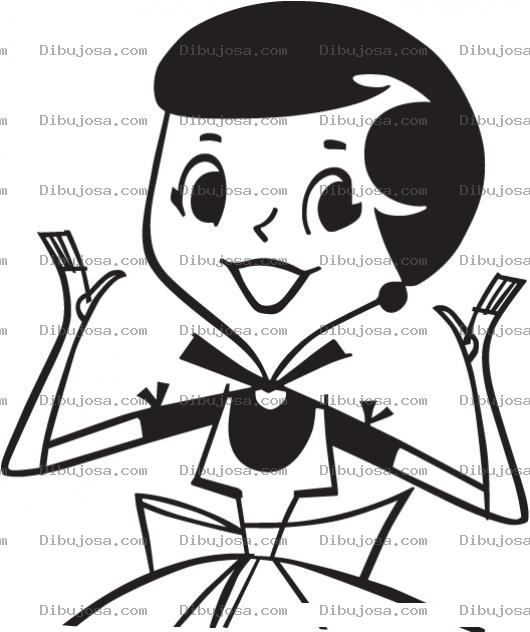 Dibujo para colorear Dibujo De Casera Ama De Casa Para Pintar Y Colorear Mujer De Hogar