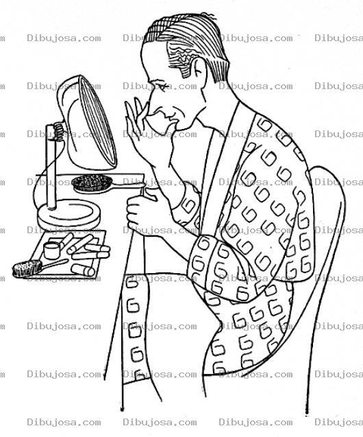 Dibujo para colorear Maquillaje Para Hombres Dibujo De Hombre Maquillandose Para Pintar Y Colorear Hombre Metrosexual