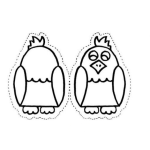 Dibujo para colorear Pollito para Colorear y Recortar