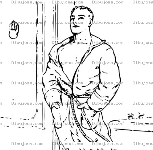 Dibujo para colorear Dibujo De Hombre En Bata Para Pintar Y Colorear