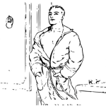 Dibujo para colorear Dibujo De Hombre En Bata Para Pintar Y Colorear