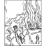 Dibujo para colorear Genesis Capitulo 19 Sodomaygomorra Dibujo De Lot Hermano De Abraham Huyendo De Sodoma Con Sus Dos Hija Atras Su Esposa Se Convirtieran En Sal Por Ver Hacia Atras Para Pintar Y Colorear Dibujo Biblico De Lot