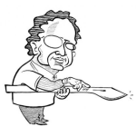 Dibujo para colorear Bisturi Gigante Dibujo De Un Medico Con Un Bisturote Para Pintar Y Colorear Bisturi De Autopsias