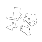Dibujo para colorear Rompecabezas De Texas Para Pintar Y Colorear