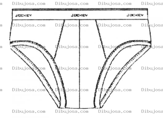 Dibujo para colorear Ropa interior masculina dibujo de Calsoncillo De Hombre Para Pintar Y Colorear Calzoncillo Masculino O Calzones De Hombre