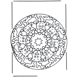 Dibujo para colorear Mandala De Navidad Para Pintar Y Colorear Mandala De Renos