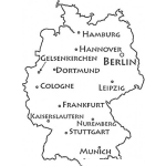 Dibujo para colorear Mapa De Alemania Para Pintar Y Colorear Lamina De Alemania Germania