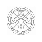 Dibujo para colorear 4campanas Dibujo De Mandala De Campanas Con Estrellas Para Pintar Y Colorear