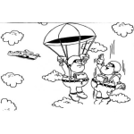 Dibujo para colorear Paracaidas Defectuoso Dibujo De Dos Paracaidistas Uno Que Si Se Le Habrio El Paracaidas Y Otro Que No Le Funiona Su Paracaidas Para Pintar Y Colorear Accidente De Paracaiditsta