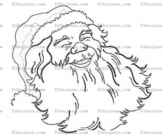 Dibujo para colorear Dibujo De Santaclaus Riendose Para Pintar Y Colorear Santa Contento Y Feliz