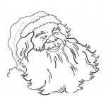 Dibujo para colorear Dibujo De Santaclaus Riendose Para Pintar Y Colorear Santa Contento Y Feliz