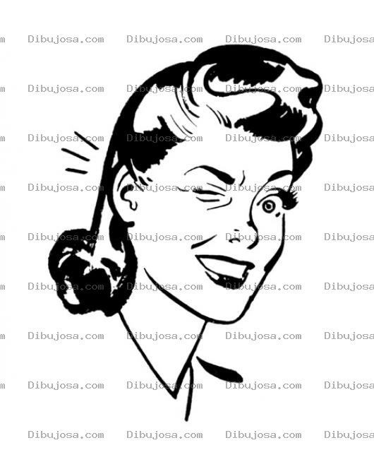 Dibujo para colorear Apachon De Ojo Dibujo De Mujer Guinando El Ojo Para Pintar Y Colorear calzonazo Mujer Apachando El Ojo Al Entendido A Senas
