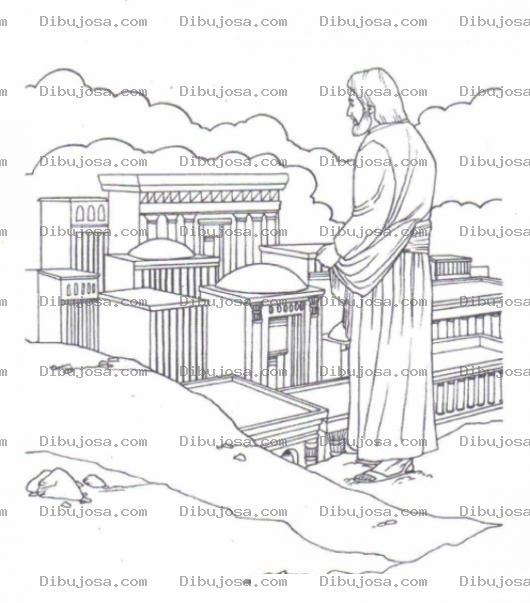 Dibujo para colorear Mateo Capitulo 4 Versiculos Del 8 Al 9 Dibujo De Jesus Tentado Por Satanas Cuando Le Dijo Si Postrado Me Adorares Todo Esto Te Dare Para Pintar Y Colorear Dibujo Biblico