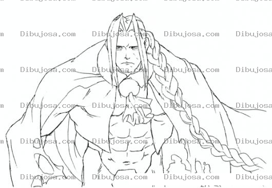 Dibujo para colorear Dibujo De Hombre Con Trenza Para Pintar Y Colorear