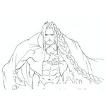 Dibujo para colorear Dibujo De Hombre Con Trenza Para Pintar Y Colorear