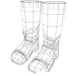 Dibujo para colorear Bota3d Dibujo De Botas En Autocad Para Pintar Y Colorear Botas 3d Sin Renderizar