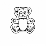 Dibujo para colorear Osito Recortable Dibujo De Calcomania De Osito Para Pintar Colorear Recortar Y Pegar
