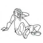 Dibujo para colorear Hombre Caido Dibujo De Un Hombre Que Se Cayo Y Esta Tirado En El Suelo Para Pinta Ry Colorear