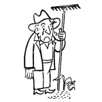 Dibujo para colorear Dibujo De Agricultor Triste Porque Se Perdio Su Siembra Para Pintar Y Colorear Granjero Llorando