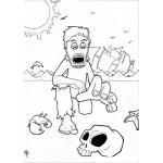 Dibujo para colorear Dibujo De Naufrago Asustado Porque Encontro Un Craneo En La Isla Donde Quedo Varado Para Pintar Y Colorear Naufrago Ahuevado