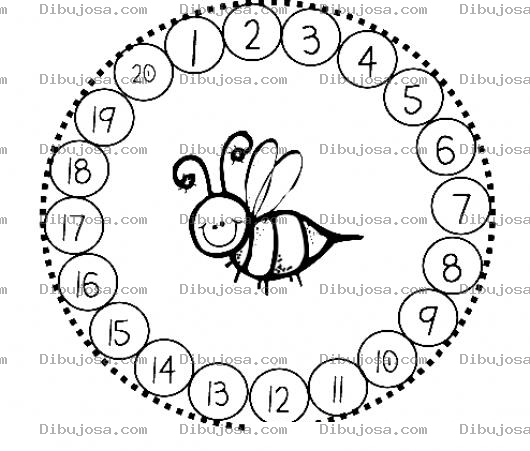 Dibujo para colorear Numeros Del 1 Al 20 Para Colorear Y Aprender Los Numeros
