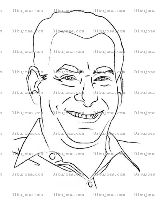 Dibujo para colorear Dibujo De Abuelito Sonriendo Para Pintar Y Colorear